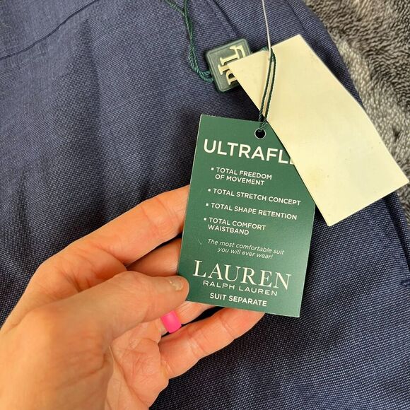 Lauren Ralph Lauren Men's 44X32 Navy Blue Ultraflex Wool Pants NWT *READ - Picture 4 of 16